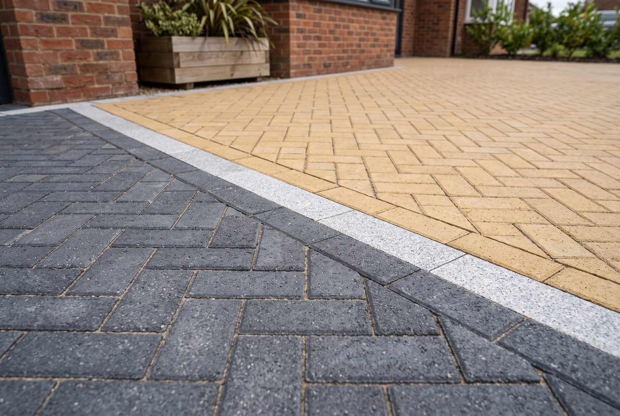 Herringbone block detail