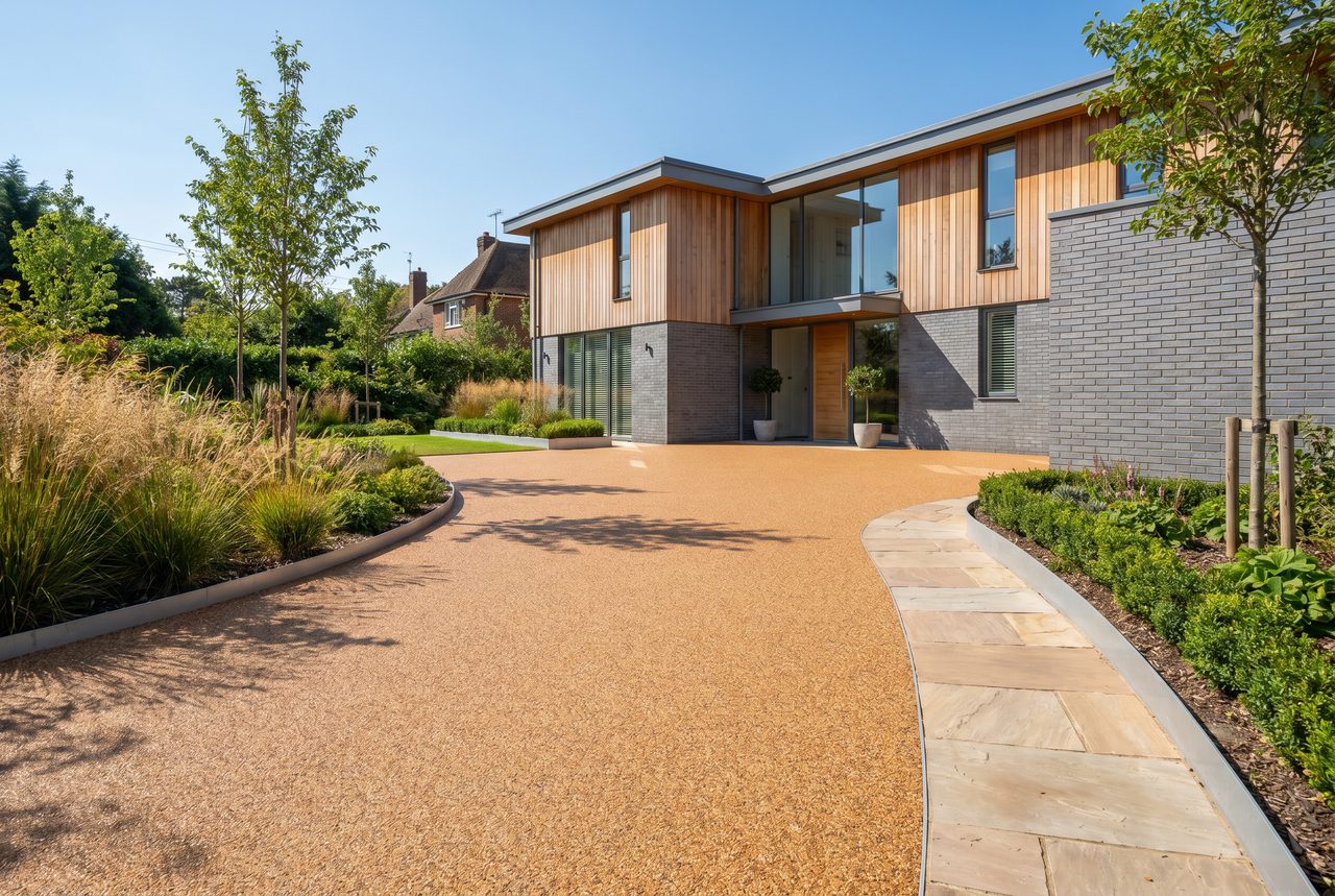 Resin-bound driveway